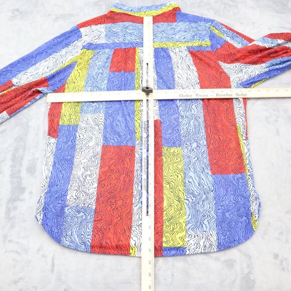 Old Pueblo Traders Shirt Womens M Multicolor Quarter Sleeve Blouse Button Collar - Picture 3 of 16